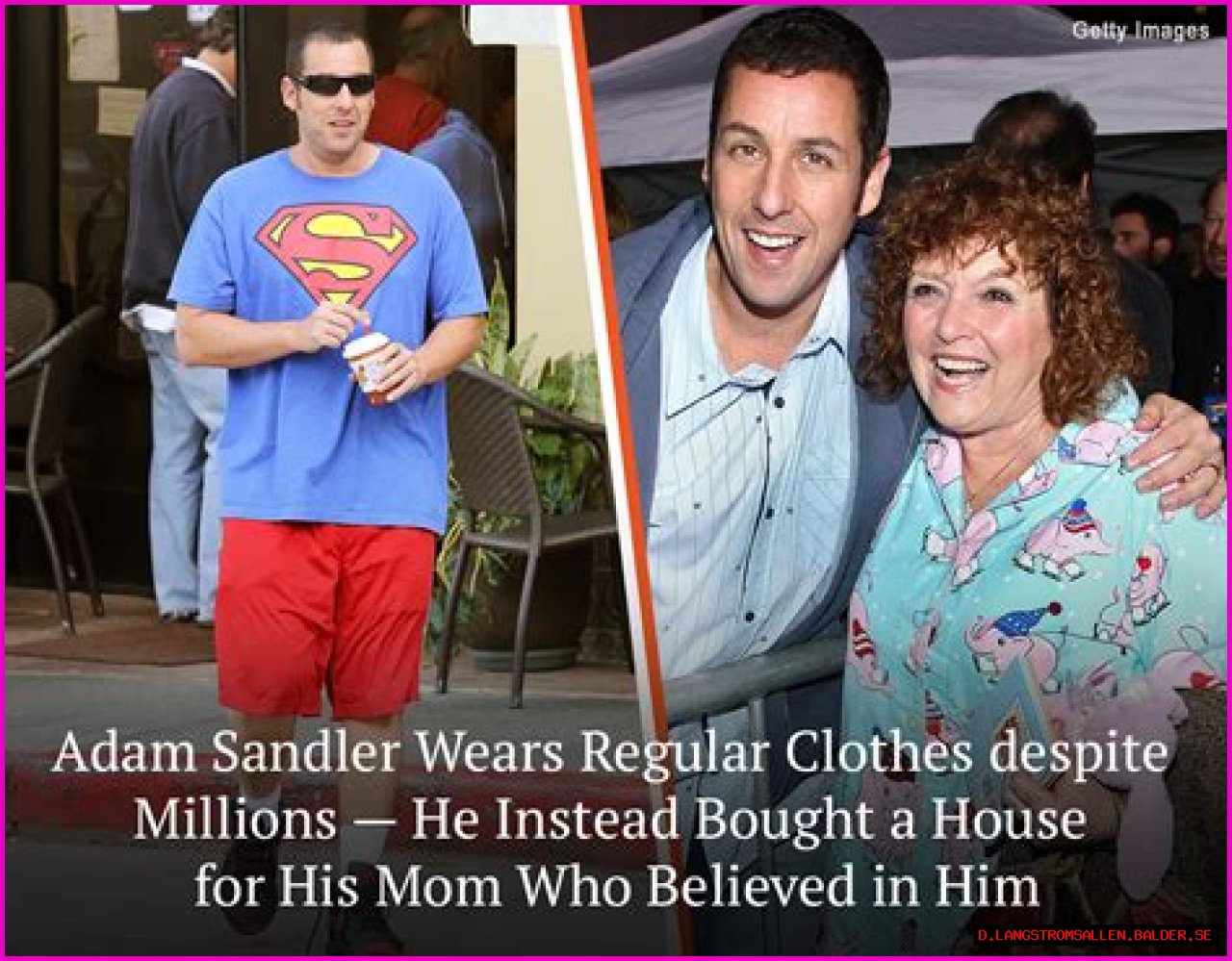 Adam Sandler Wears Regular Clothes despite Millions Yet Bought House for Mom Whom He Took to the Red Carpet